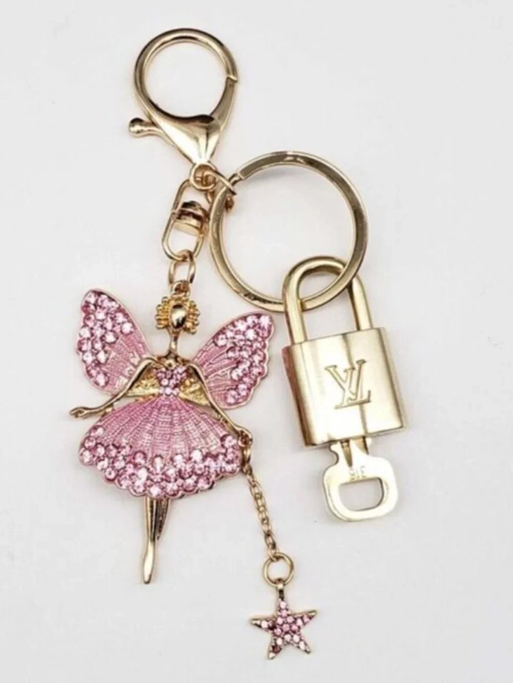LV Gold Padlock & Key 🔒 Authentic Louis Vuitton Bag Unbranded Fairy Charm
